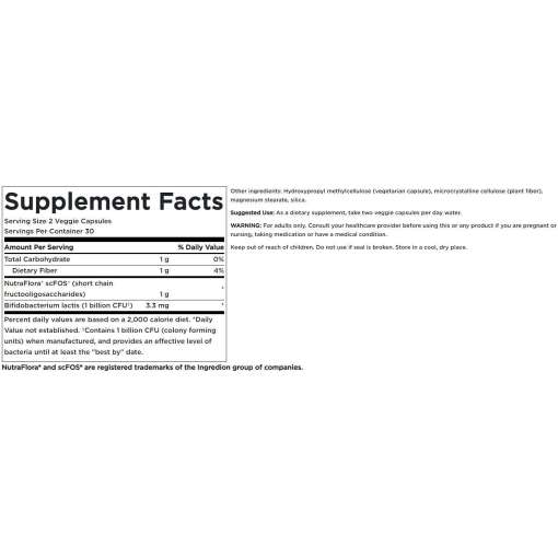 Probiotic+ Prebiotic Fiber – 60 vcaps | Swanson - Image 3