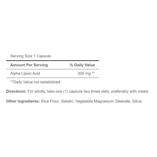 Puritan's Pride Alpha Lipoic Acid 300 mg – 60 Capsules – Bild 2