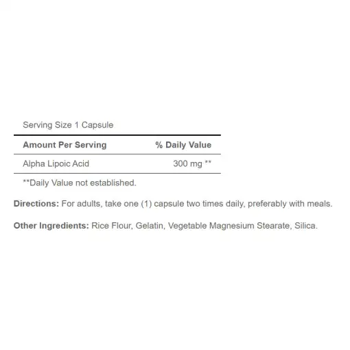 Puritan's Pride Alpha Lipoic Acid 300 mg – 60 Capsules – Bild 5