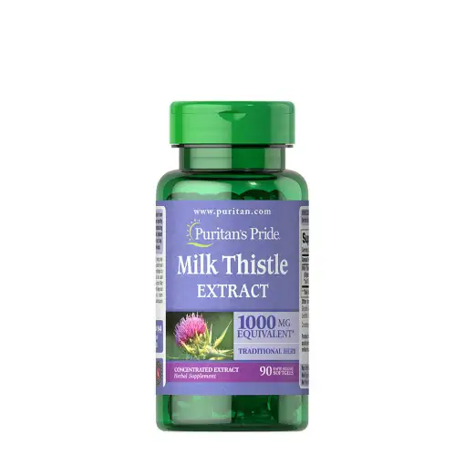 Puritans Pride : extrait de chardon-Marie 4:1, 1 000 mg (silymarine) (90 gélules molles)