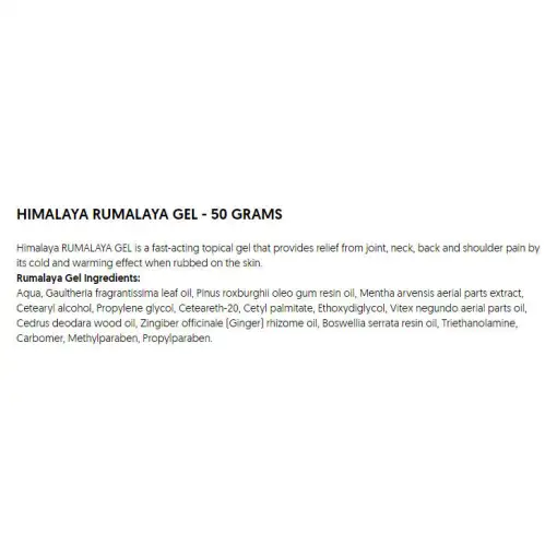 Rumalaya Gel – 50g – Image 2