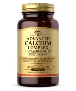 SOLGAR Ultimate Bone Support - Advanced Calcium Complex (D3 + K2 + Zinc + Boron) (120 tabs)