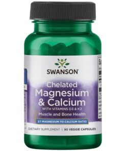 SWANSON Albion Chelat Magnezu i Wapnia z D-3 i K-2