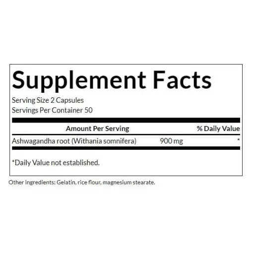 Swanson Ashwagandha 450mg – 100 Capsules – Bild 2