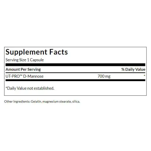 Swanson UT-PRO D-Mannose 700 mg – 60 Capsules - Image 3