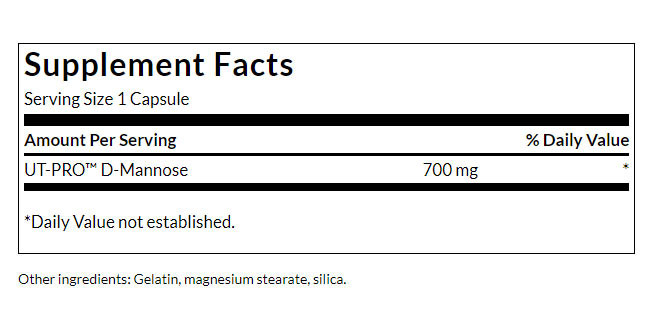 SWANSON D-mannoza 700mg 60kaps – Bild 3