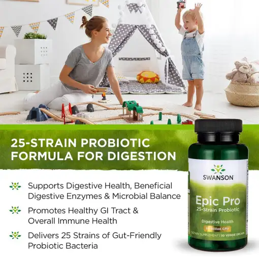 Swanson Epic Pro 25-Strain Probiotic – 30 Veg DRcaps - Image 7