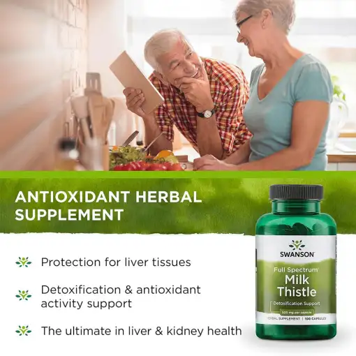 Swanson Milk Thistle 500 mg – 100 Capsules - Image 7