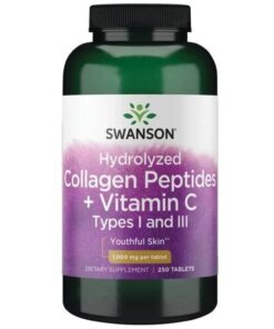 SWANSON Hydrolizowany kolagen I i III + C 250tab