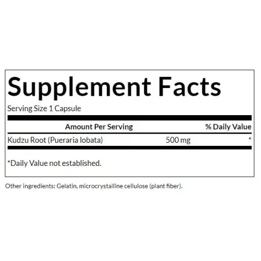Swanson Kudzu Root 500mg – 60 Capsules - Image 2