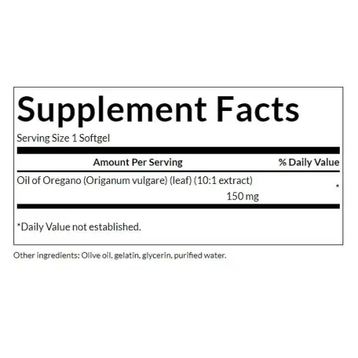 Swanson Oregano Oil 150mg – 120 Softgels - immagine 3