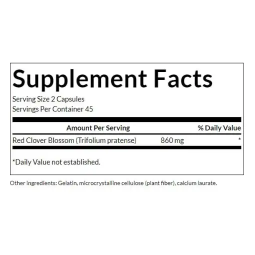 Swanson Red Clover 430mg – 90 Capsules - immagine 2