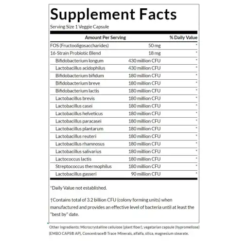 Swanson Ultimate 16 Strain Probiotic Formula – 60 Vegan Capsules - Image 5
