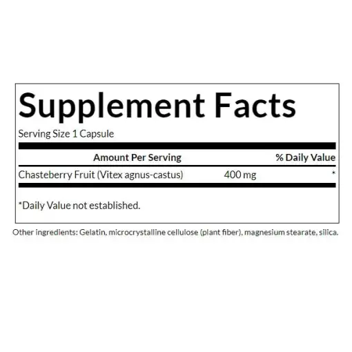 Swanson Vitex (Chasteberry) 400mg – 120 Capsules - Image 3