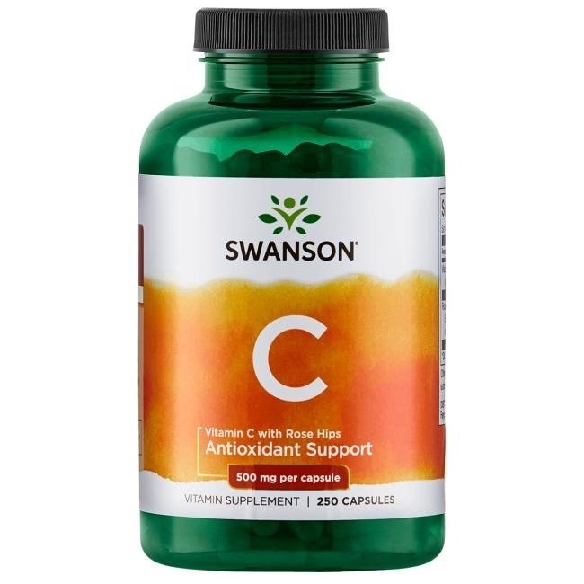 SWANSON Witamina C500 + dzika ró¿a 250 kaps