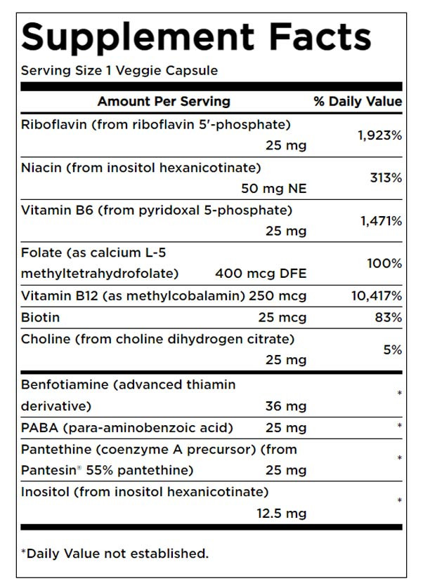 Swanson Activated B-Complex Alta Biodisponibilità (60 Capsule Vegetali) - immagine 4