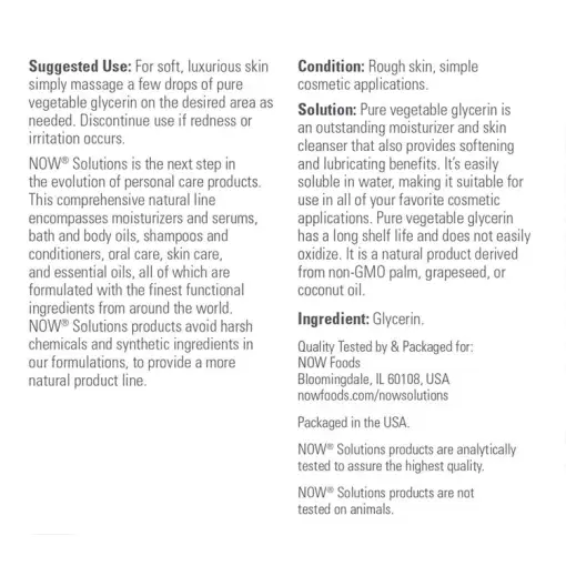 Vegetable Glycerine – 473 ml | NOW Foods - Image 2