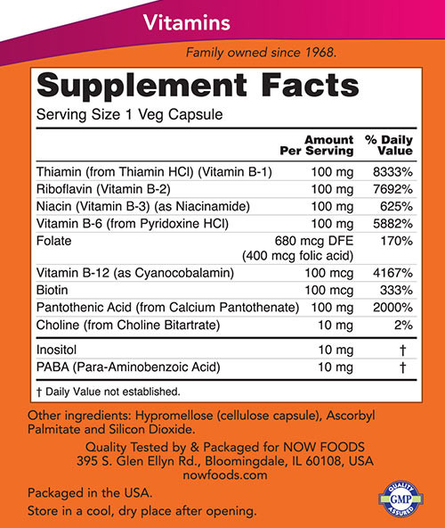 Vitamin B-100 - 100 vcaps – Bild 2