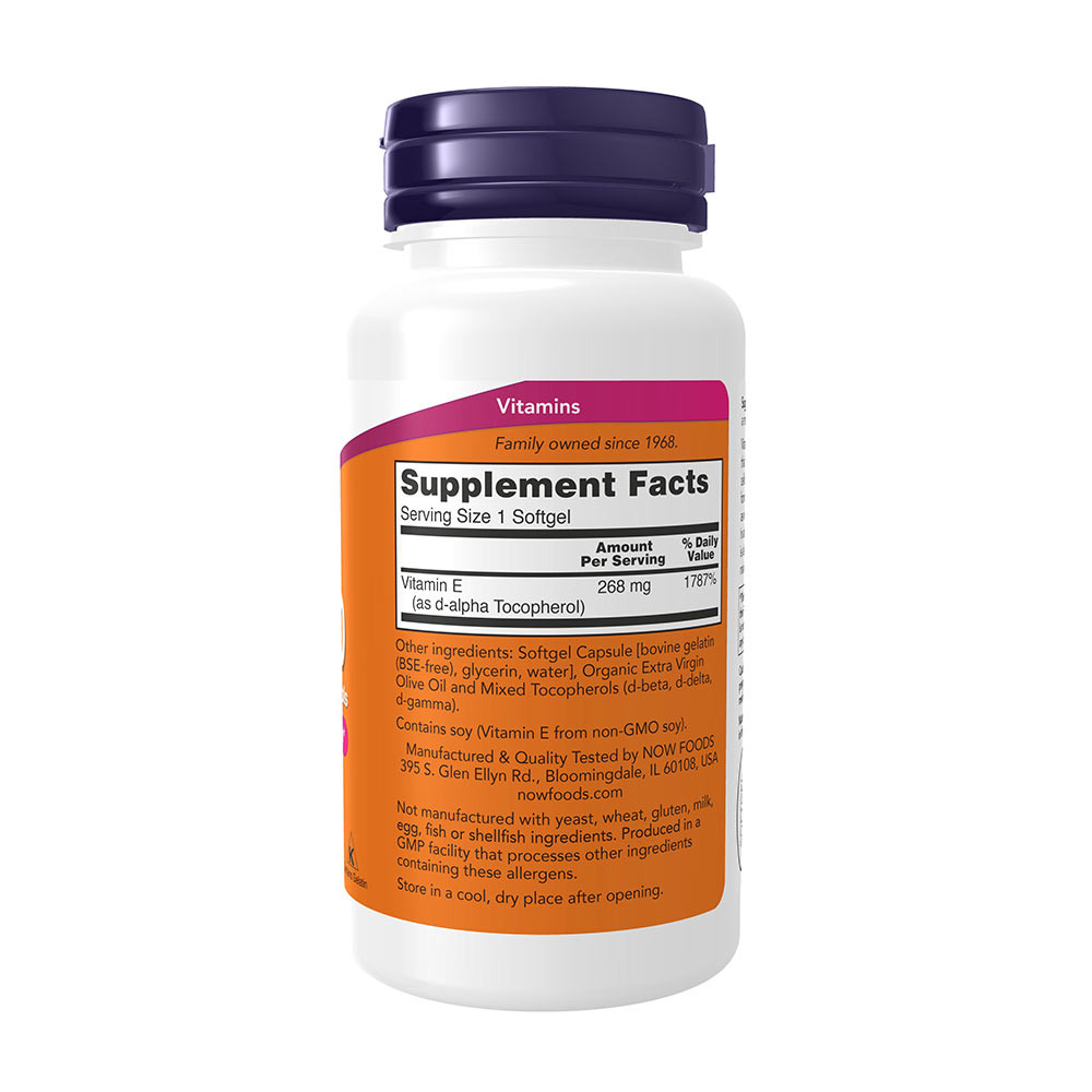 Vitamin E-400 - Natural (Mixed Tocopherols) - 100 softgels – Bild 2